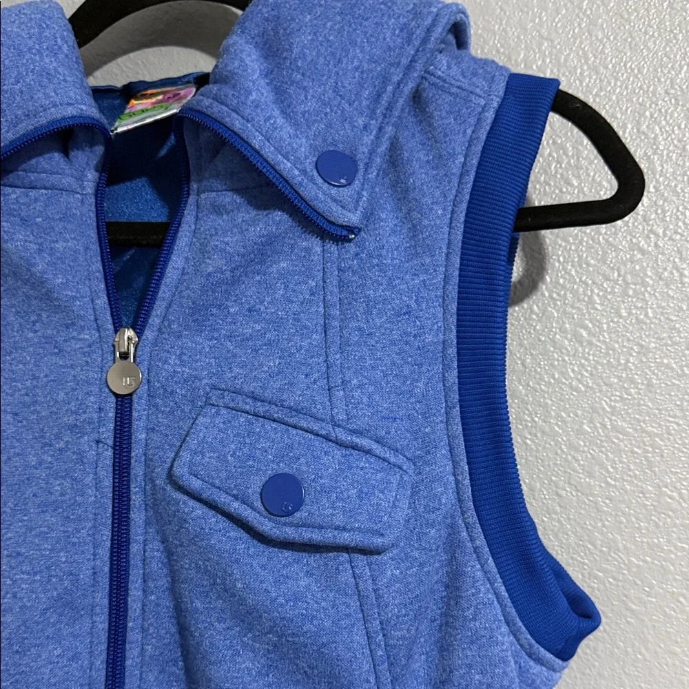 Burton Royal Blue Sleeveless Zip Hoodie Vest